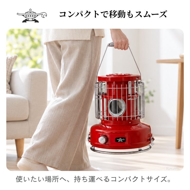 アラジン ポータブルガスストーブ カセットボンベ レッド グリーン ホワイト 小型 コンパクト 屋内 屋外 キャンプ アウトドア ベランダ コードレス マグネット式 安全装置 収納袋付き センゴクアラジン 千国 SAG-BF02C