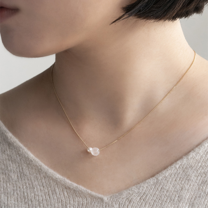 正規販売【HARIO】ハリオ ネックレス スノーパール 10K HAPR-SP-001N-K10 ガラス パール ゴールド 真珠 アコヤ真珠 レディース アクセサリー おしゃれ 上品 母の日 カジュアル フォーマル 誕生日 ジュエリー