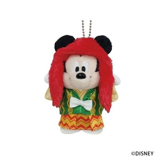 ミッキーマウス ぬいぐるみ 連獅子 マスコット 赤 ディズニー Disney 人形 マスコット 歌舞伎 松竹 コラボ 限定 日本土産 伝統芸能 仔獅子の精 キャラクター グッズ 雑貨