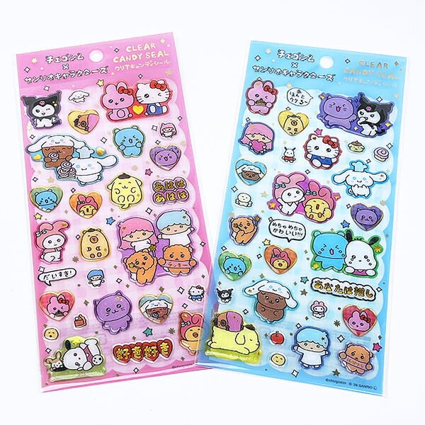サンリオキャラクターズ ×チェゴシム クリアキャンディシール ピンク 文具 Sanrio