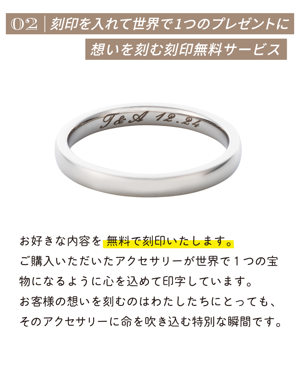 【受注生産品】【送料無料】 ペアリング 2個セット ステンレス ウェーブ 細身 3～30号 偶数号 誕生石 アミュレット シルバー＆シルバー サージカルステンレス316L アレルギーフリー アクセサリー ジュエリー プレゼント ギフト 記念日 white clover ホワイトクローバー 刻印無料