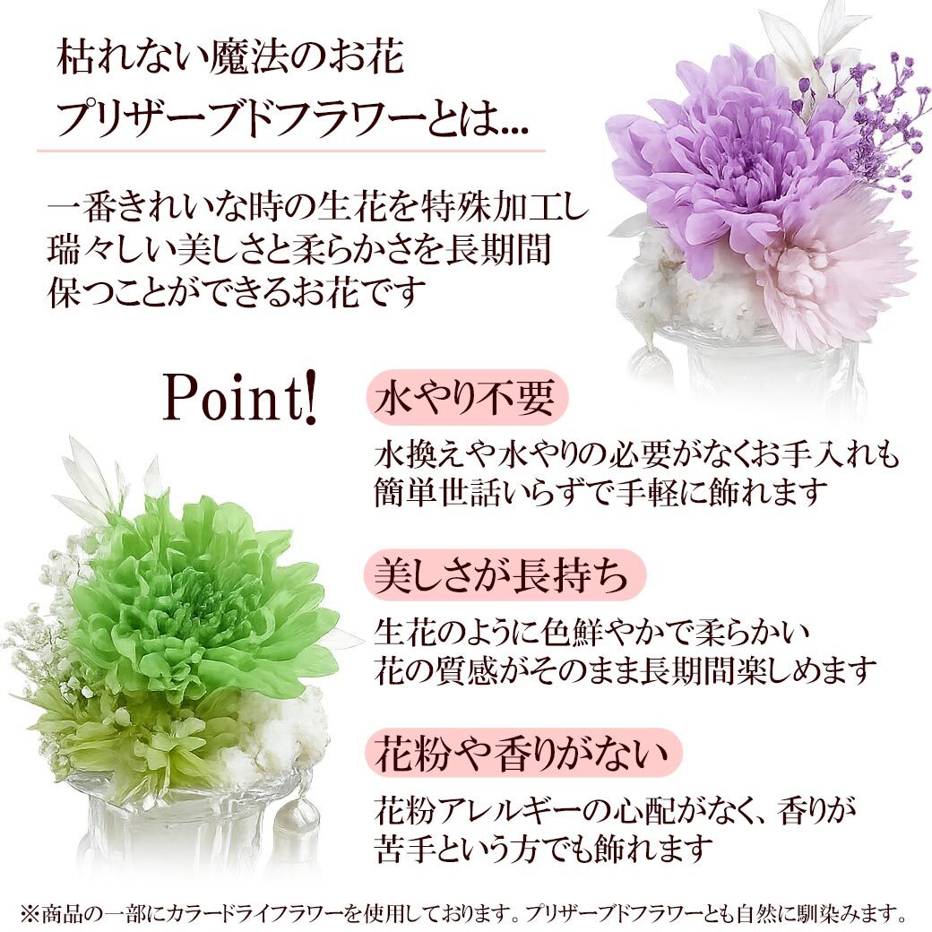  ペット お供え お悔やみ 花 プリザーブドフラワー アレンジメント 一対 小さなお供えプリザ 選べるカラー 6色 贈り物 犬 猫 お供えギフト お花 仏花 仏壇花 ミニアレンジ 送料無料