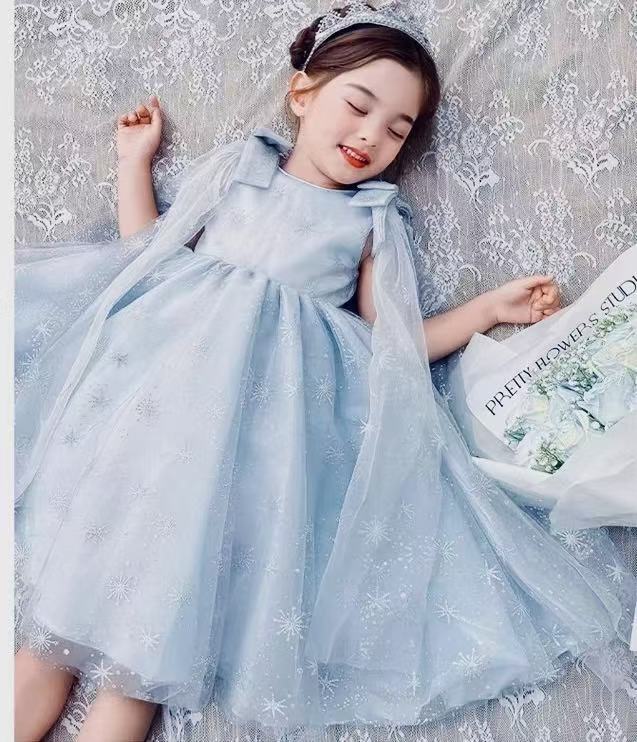 最安挑戦中 高品質 エルサ風 子供 ワンピース お姫様 アナ風 ドレス 衣装 キッズ コスチューム 緑色 女の子 コスプレ 発表会 誕生日 ギフト ハロウィン プレゼント クリスマス 雛祭り 七五三 半袖 100-140 なりきりアイテム