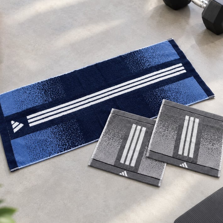 【名入れ 刺繍】アディダス フェイスタオルセット（adidas 06-3669250 名入れタオル スポーツ 部活 チームタオル 卒団 クラブ マラソン マフラータオル スポーツブランド スポーツタオル ロゴタオル）
