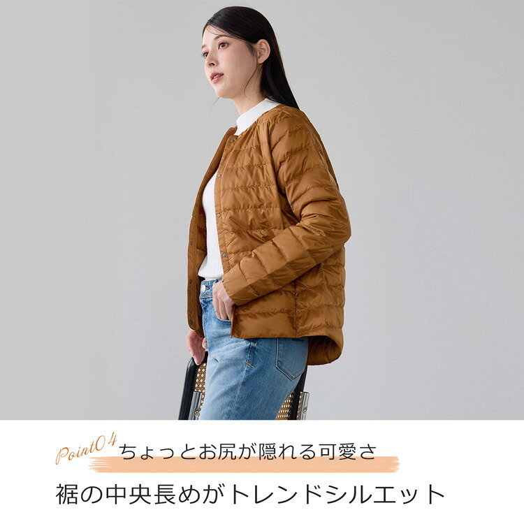 ダウンジャケット レディース ショート ライトダウン 軽量 ノーカラー 丸襟 レディースダウン アウター ダウン85% ノーカラージャケット インナーダウン 秋 冬 春 軽い 暖かい ギフト プレゼント 5F (08000246r)