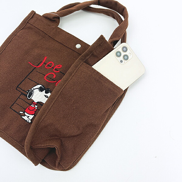 スヌーピー スクエアトートバッグ (ブラウン)  ルートート ROOTOTE SNOOPY