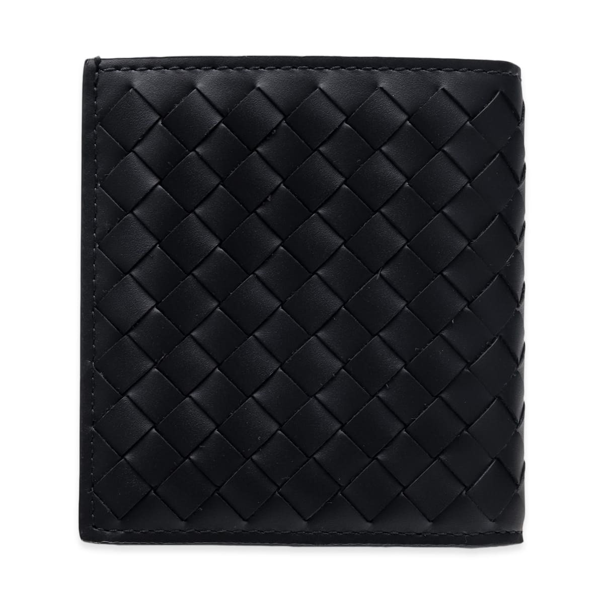 ボッテガヴェネタ 二つ折り財布 メンズ イントレチャート BOTTEGA VENETA 財布 ブラック 黒 小銭入れなし 札入れ カード入れ6枚 本革 レザー カーフスキン コンパクト ウォレット 222338 V47W1 1000