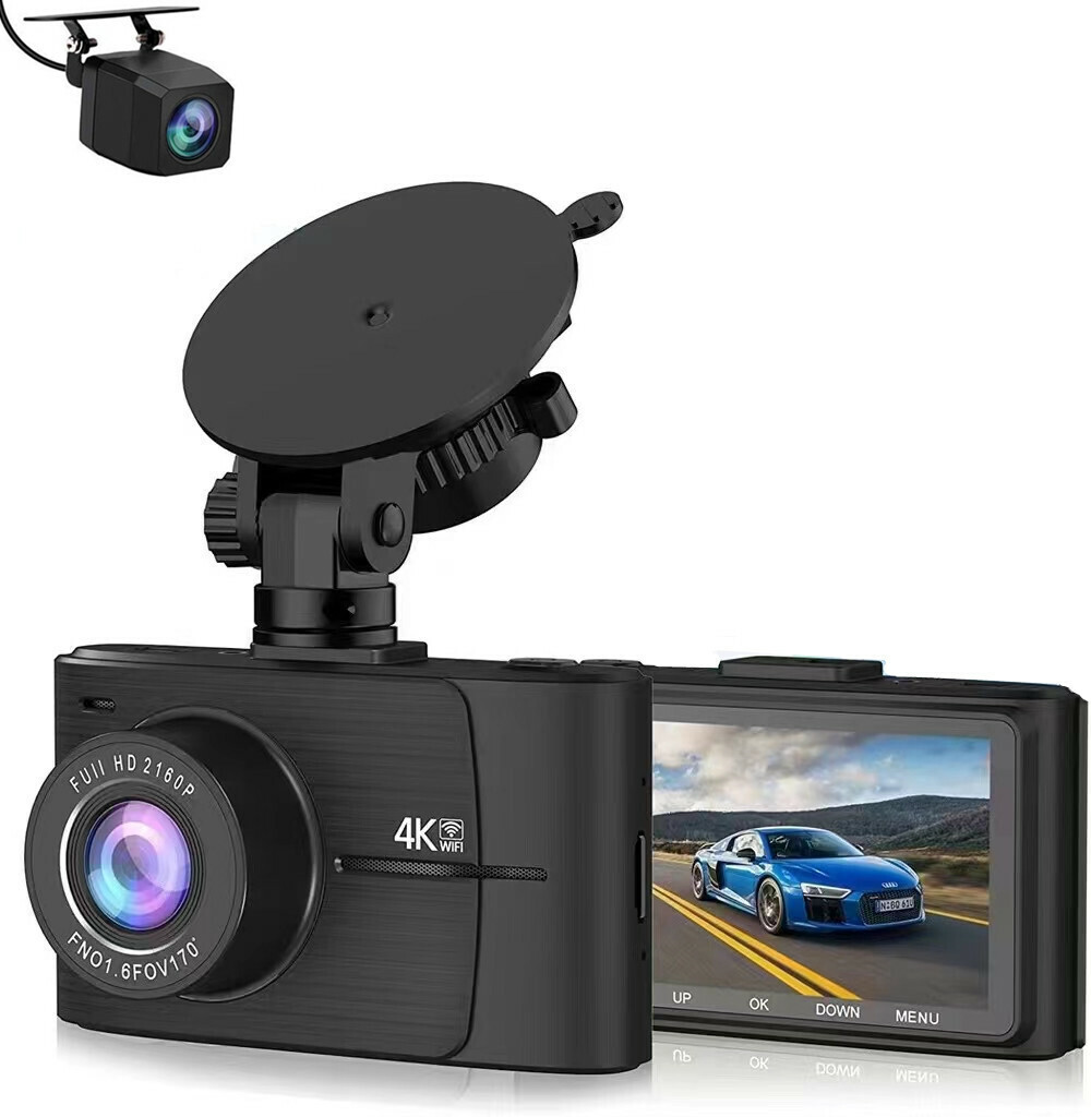 ドライブレコーダー 前後カメラ 4K 高画質  HDR機能 GPS搭載 Wi-Fi搭載 Gセンサー 170度広角 32GBカード付 ドラレコ 旅行