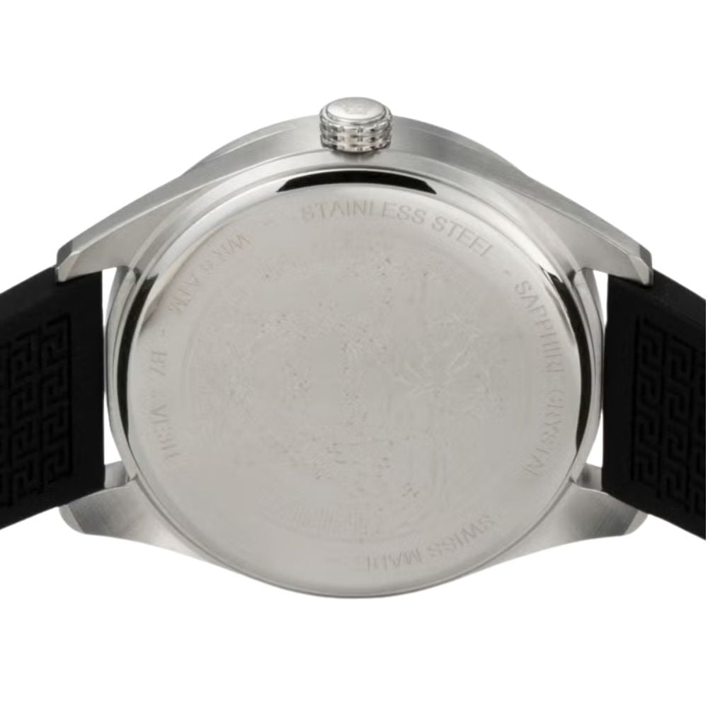 ヴェルサーチェ 腕時計 メンズ ブラック シルバー ゴールド 42mm VERSACE V-VERTICAL シリコンベルト スイス製 メンズ腕時計 軽量 ブランド おしゃれ プレゼント ギフト 卒業 入学 お祝い