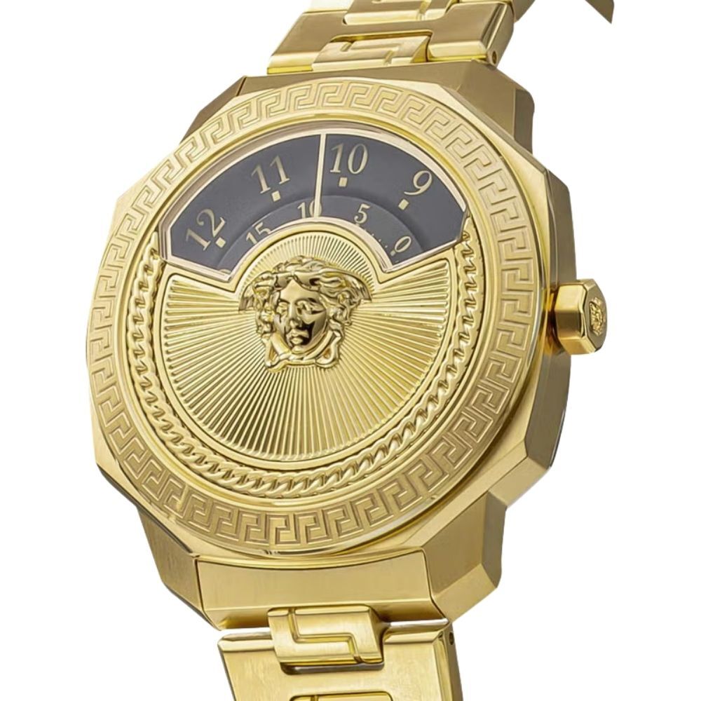 ヴェルサーチェ 腕時計 メンズ レディース ゴールド ブラック 38mm VERSACE DYLOS ディロス スイス製 ユニセックス メンズ腕時計 高級 ブランド おしゃれ プレゼント ギフト 成人 卒業 入学