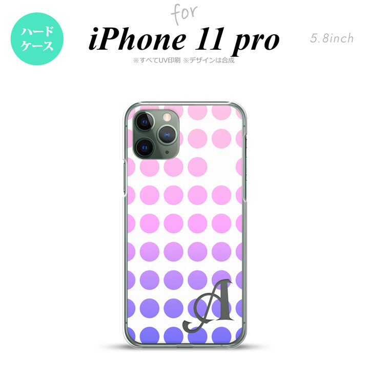 iPhone11Pro iPhone11 Pro スマホケース ハードケース 水玉 ピンク +アルファベット メンズ レディース nk-i11p-1374i