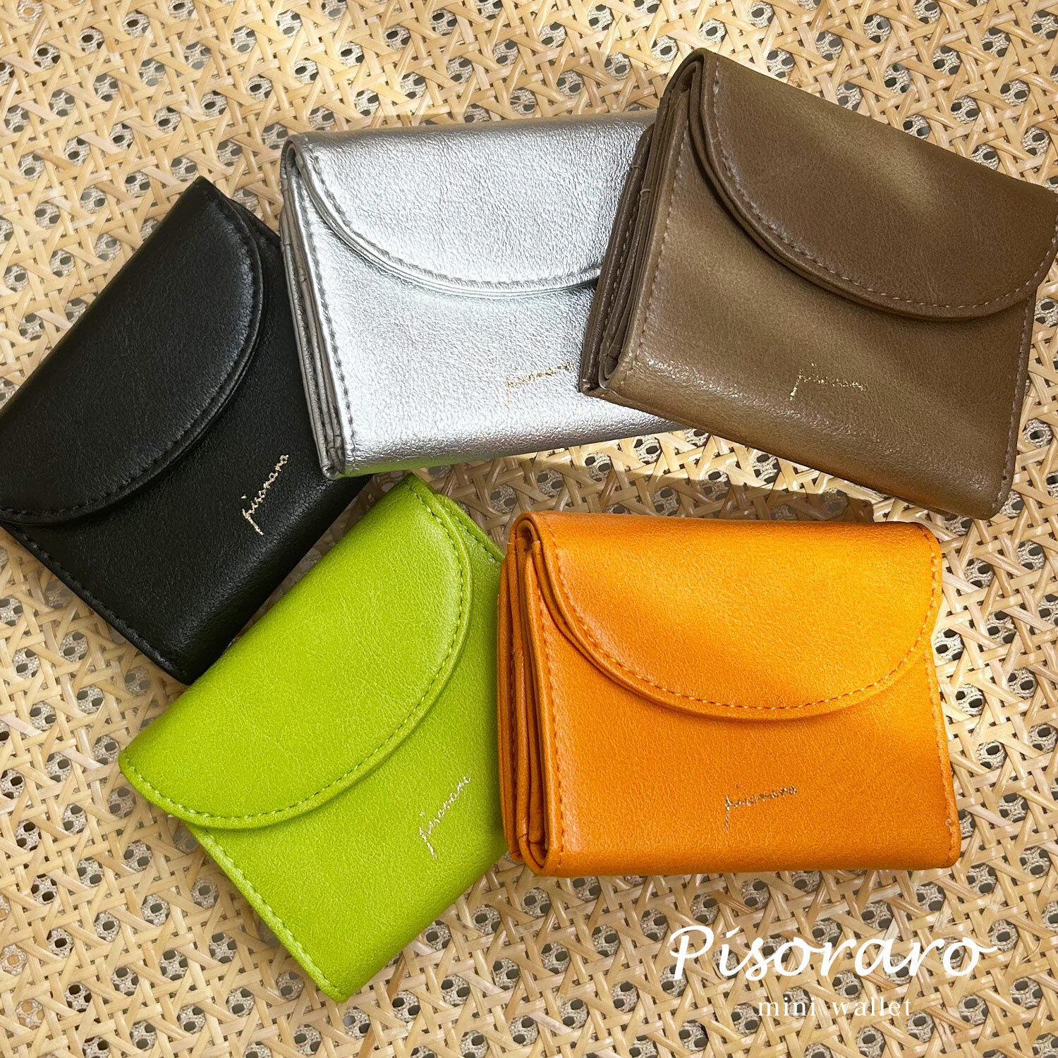 ミニミニ財布 ピソラロ カラバリ 極小ミニウォレット お財布 かわいい 小さめ 小さい ミニ ミニサイズ レディース財布 レディース おしゃれ シンプル 三つ折り 財布 ウォレット きれいめ 上品 プレゼント ギフト 贈り物 プレゼント 母の日 敬老の日 女子高校生