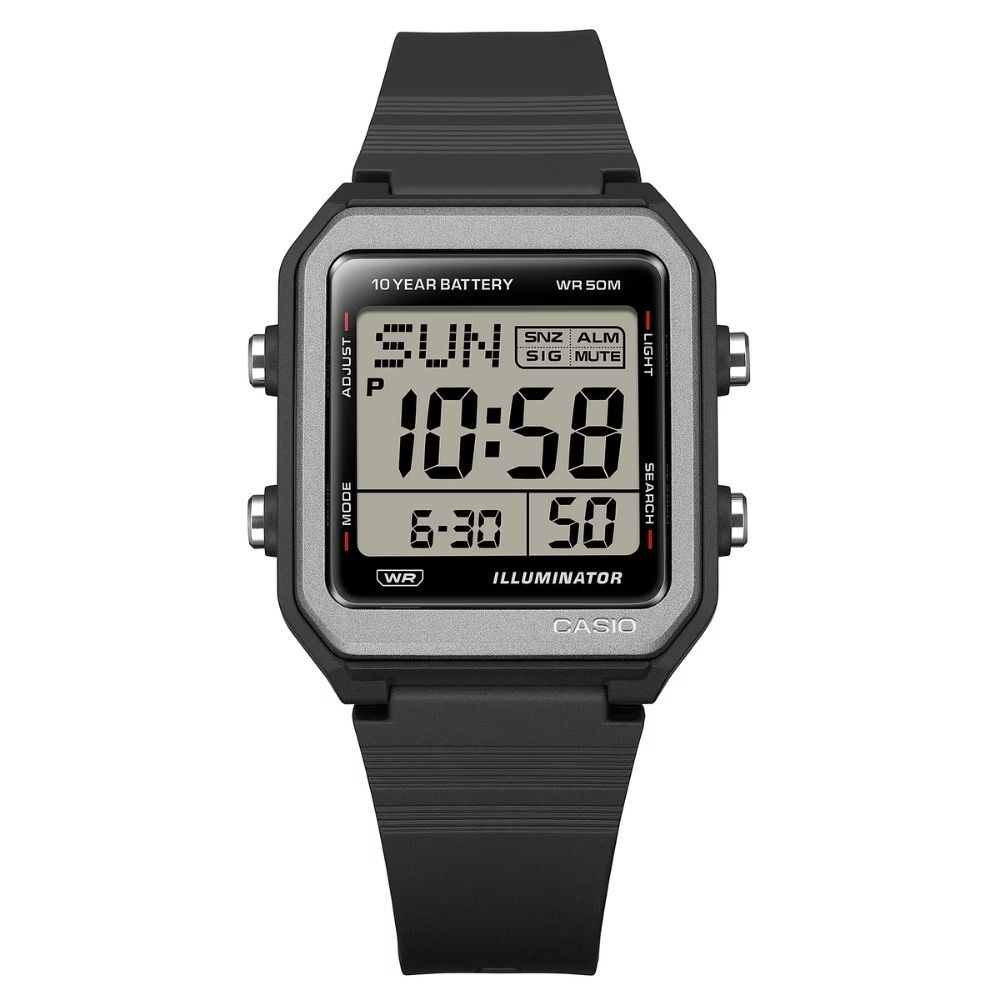 カシオ 腕時計 メンズ CASIO 海外モデル 10年電池 デジタル 大画面 ブラック 軽量 LEDライト付き スポーツ 学生 高校生 中学生 プレゼント 成人 卒業 入学