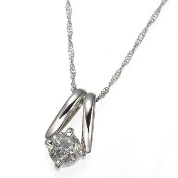 ダイヤモンド ネックレス プラチナ 0.2ct ペンダント レディース シンプル 4月 誕生石 天然石 ジュエリー アクセサリー ギフト プレゼント 贈り物