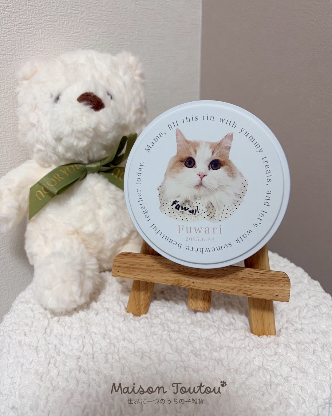 ペットのお写真で作るおやつ入れマルチ缶｜うちの子の写真で作るミニタオル 犬 猫 名入れ プチギフト【送料無料】ハンカチ ギフト お誕生日 母の日 父の日 敬老の日 還暦祝い クリスマスプレゼント