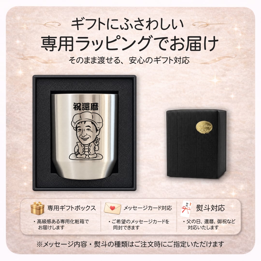 似顔絵 ステンレスマグカップ 名入れ 写真から作る オーダーメイド 選べる3デザイン 真空断熱 280ml 保温 保冷 ゴルフ 還暦祝い 誕生日 退職祝い 父の日 男性 女性 上司 ギフト プレゼント