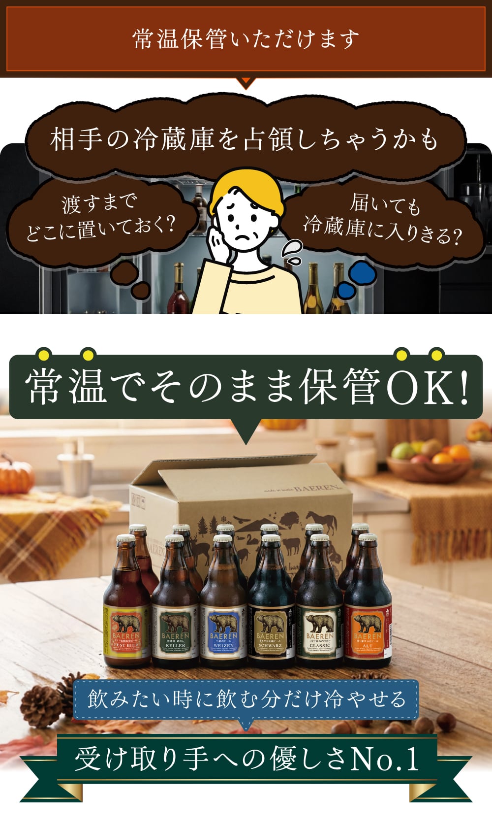 秋ギフト ビール ギフト プレゼント クラフトビール 飲み比べ セット ベアレン 6本 送料無料 岩手 地ビール 世界一受賞 常温保存 詰め合わせ 誕生日 お酒 御礼 内祝 瓶ビール
