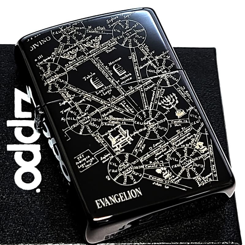 ZIPPO 新世紀エヴァンゲリオン 生命の樹 ジッポ ライター Tree of Life 限定 かっこいい マイクロレーザー彫刻 シリアルナンバー入り ブラック チタンコーティング アニメ おしゃれ メンズ レディース プレゼント ギフト