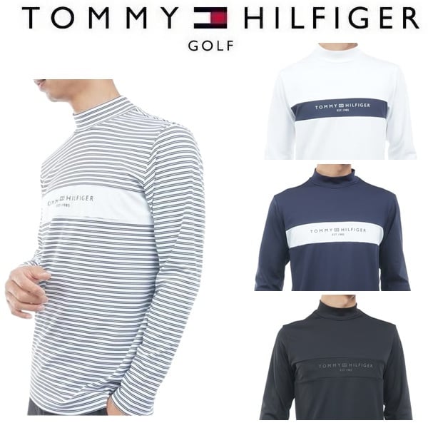 トミーヒルフィガー ゴルフ メンズ ベア天 長袖モックシャツ TOMMY HILFIGER THMA664 2026年秋冬モデル お誕生日祝い お祝い 記念品 お父さん 父の日 彼氏 男性 30代 40代 50代 60代  還暦祝い 敬老の日 人気プレゼント プレゼント