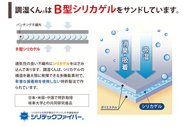 除湿シート 除湿マット 洗える 湿度調整マット 〔調湿くん〕 クローゼットタイプ 5枚セット ハンガー対応 湿気取り 防ダニ 防カビ シリカゲル 梅雨対策