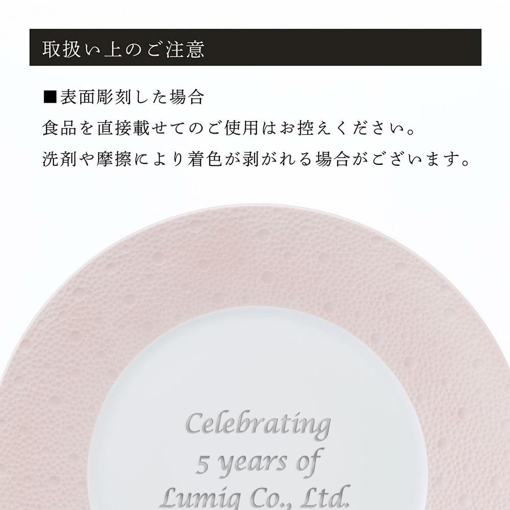 BERNARDAUD ベルナルド エキュム ローズ デザートプレート 21 cm 単品 名入れ彫刻代込み 名前 彫刻 刻印 お祝い プレゼント ギフト 記念日 高級 ブランド 開店祝い 新築祝い 誕生日 法人 お皿 プレート インテリア ピンク ウェルカムボード