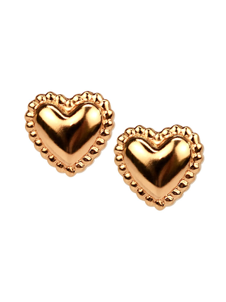 18金 ピアス 18k ハート ピアス 両耳用 K18 ピンクゴールド スタッド 