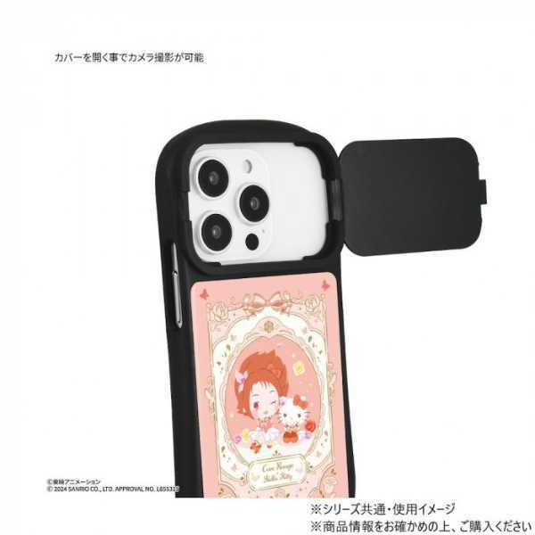 iPhone15 15Pro 14 14Pro 対応 ハイブリッドガラスケース Yes!プリキュア5GoGo! サンリオ コラボ キュアレモネード 耐衝撃 スマホケース キャラクター グッズ 衝撃吸収 カメラ保護カバー ストラップホール付 サンリオ正規ライセンス品