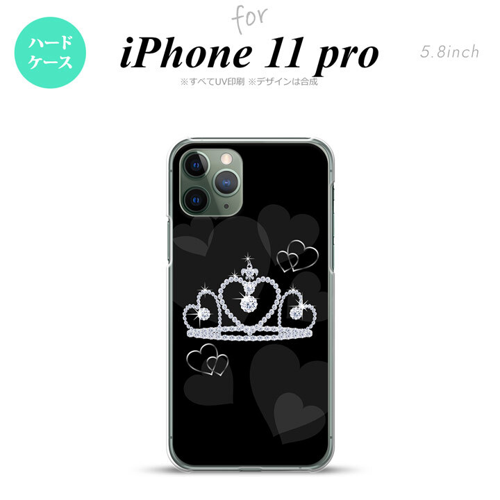 iPhone11Pro iPhone11 Pro スマホケース ハードケース クラウン 黒 メンズ レディース nk-i11p-603
