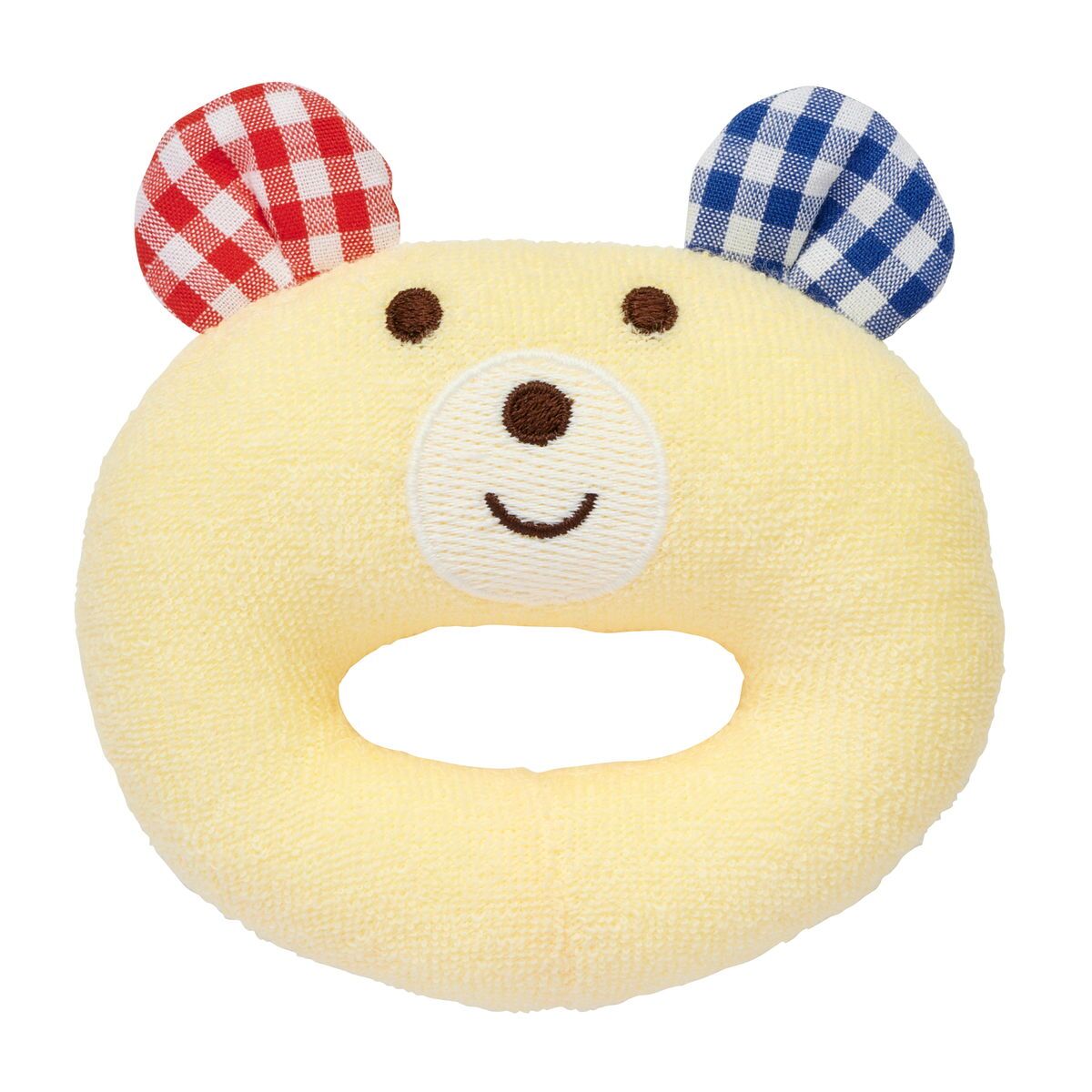 ミキハウスホットビスケッツ  ガーゼバスタオル&ラトルセット＜BOX付き＞ギフトラッピング　出産祝い　誕生日　お祝い　入園祝い　キッズ服　ベビー服