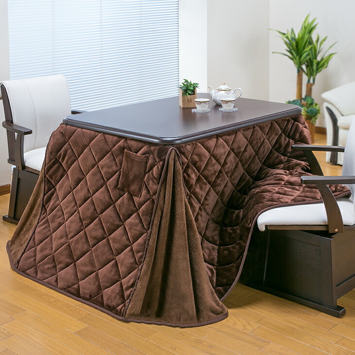 ダイニングこたつセット イス2脚付き 長方形 [こたつ本体＋布団＋イス2脚]105cm×80cm ダイニングこたつセット ダイニングこたつテーブル ダイニングチェア 2脚 リバーシブルこたつ布団 フルセット　送料無料