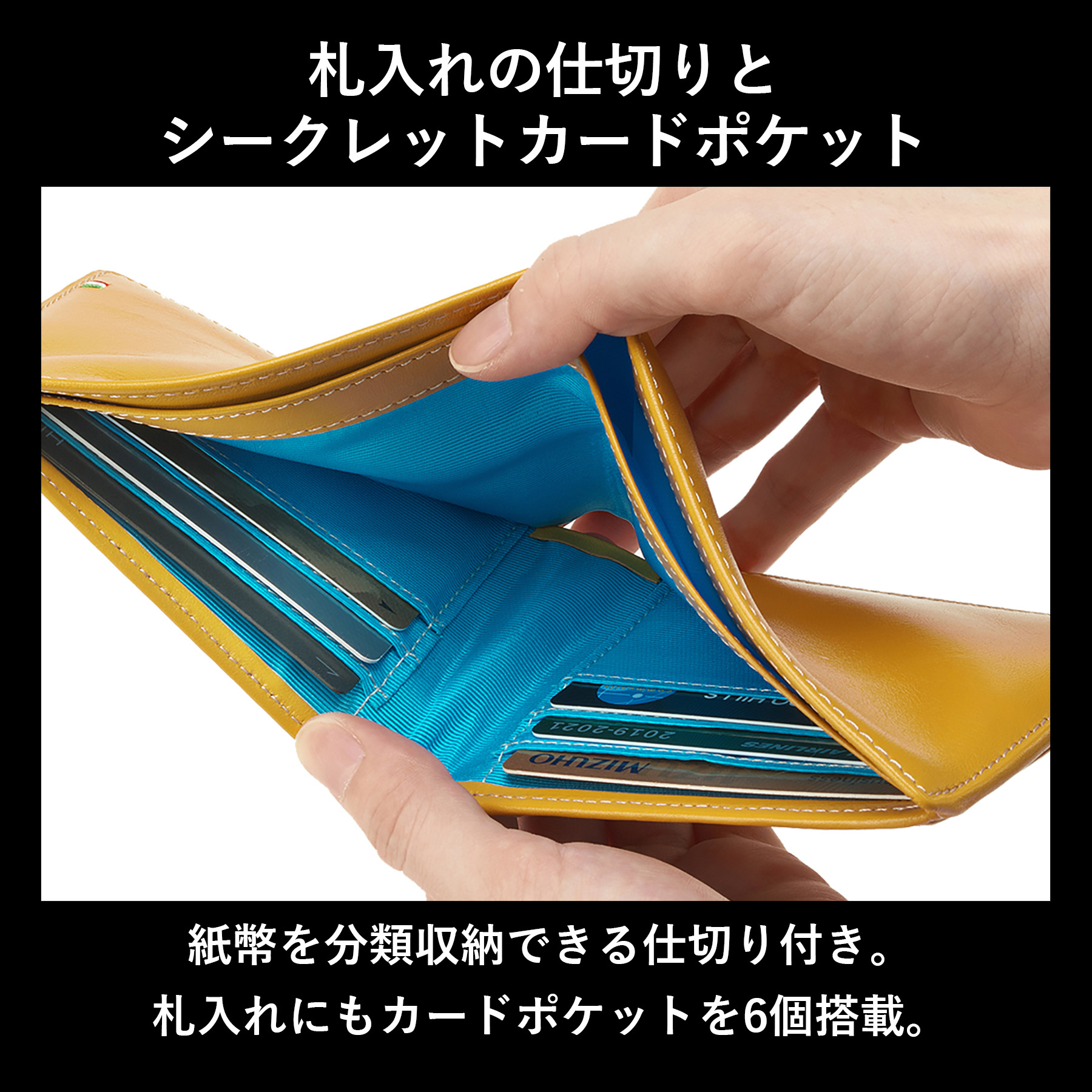 ［ゴルベ］ 財布 レディース イタリアンレザー 二つ折り 送料無料 名入れ無料 ギフト