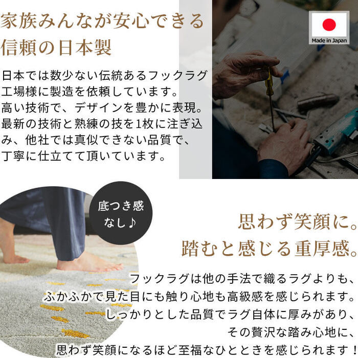 ラグ カーペット 玄関マット 45×60cm シュクラン 日本 滑り止め加工 手洗いOK すべり止め HOT対応・床暖房対応 アクリル 新生活