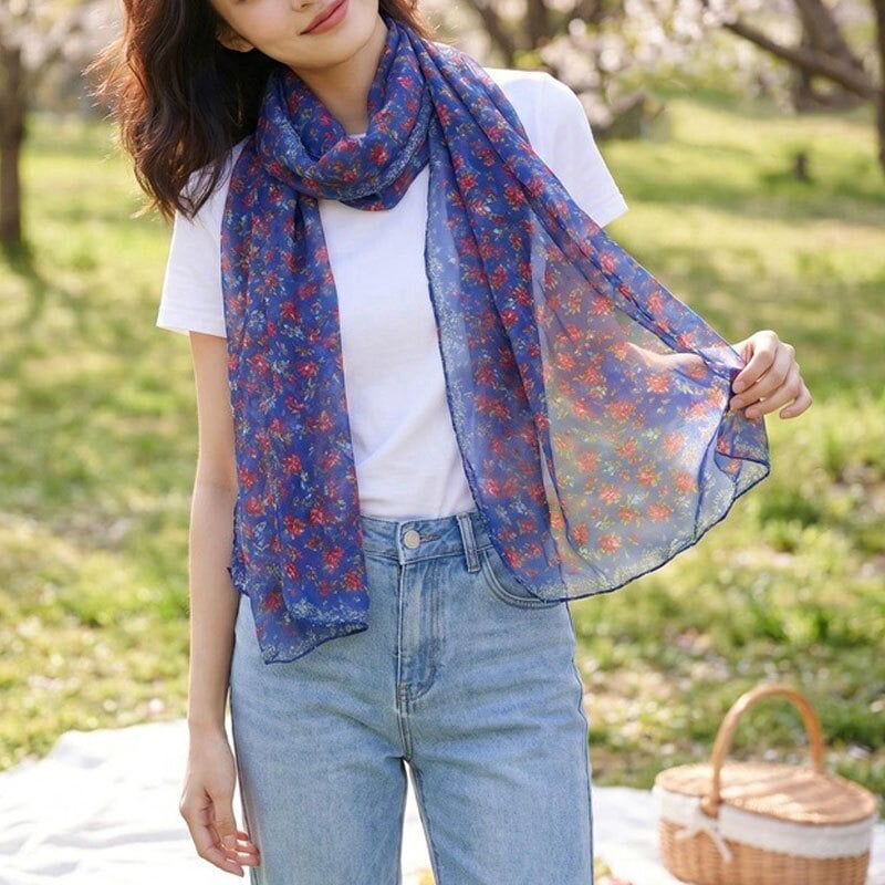 ストール レディース 花柄 薄手 大判 フラワーストール 160×50cm 春 夏 春夏 おしゃれ かわいい 上品 軽量 冷房対策 日よけ 紫外線対策 花柄ストール ショール ガーゼマフラー 羽織り 大人 女性 ギフト プレゼント スカーフ マフラー