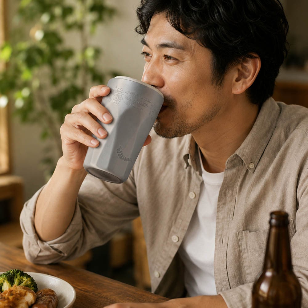 敬老の日 名入れ ペアギフト SXX THERMOS サーモス 真空断熱ダイヤカットロングタンブラー 食洗機対応モデル 400ml ピンク シャンパンゴールド 2点 ギフトBOX入り / プレゼント ギフト 両親 夫婦 結婚 金婚式 銀婚式 退職 記念 誕生日 長寿 祝い
