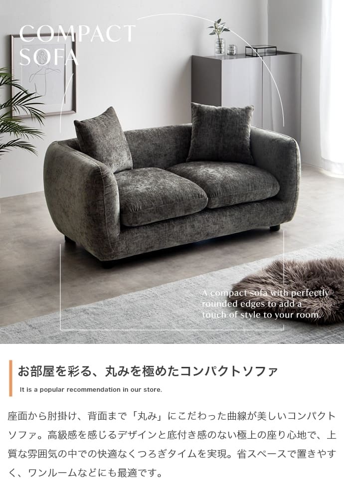 2人掛けソファ 2人掛け ソファ 2人掛けソファ コンパクト クッション付き 二人掛けソファ 丸み ロー シンプル 小さい 低い 省スペース 肘付き 幅124 ラウンジ 一人暮らし リビング ワンルーム 高級感 上質 二人掛け 人気 二人掛けソファ 新生活 同棲 おしゃれ
