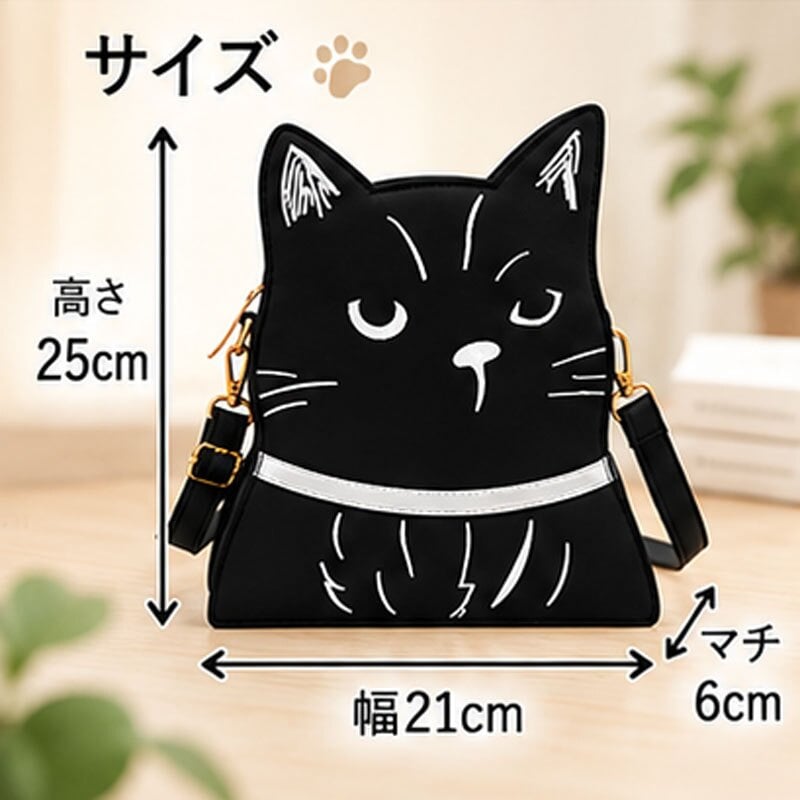 ショルダーバッグ 猫 バッグ スマホショルダー レディース ねこ ネコ 猫柄 刺繍 ミニバッグ 斜めがけ 軽量 2WAY ハンドバッグ 肩掛け 小さめ 大人 かわいい おしゃれ 個性的 黒 ブラック 猫雑貨 プレゼント ギフト 高級感 猫 マチ有 猫雑貨 トート 黒猫