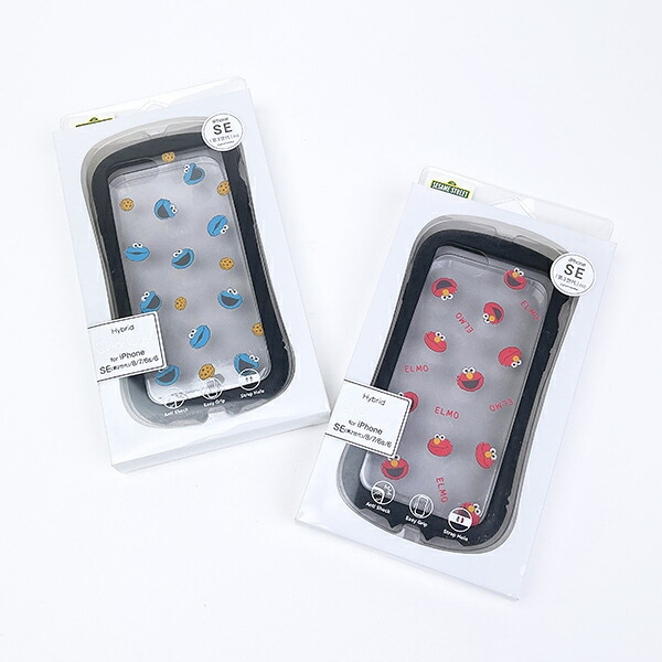 セサミストリート クッキーモンスター ハイブリッドクリアケース iPhoneケース スマホ用品