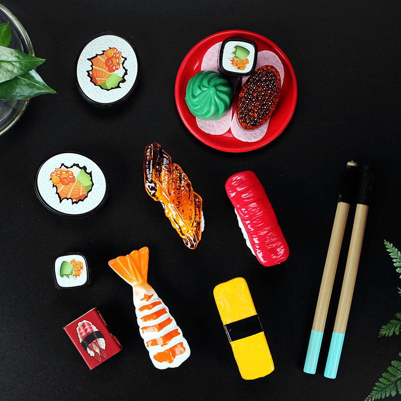 寿司 おままごと セット ミニチュア 食べ物 お寿司 ごっこ遊び 料理 キッチン 箸 食器付き フードトイ 子供 おもちゃ 男の子 女の子 誕生日 プレゼント ギフト
