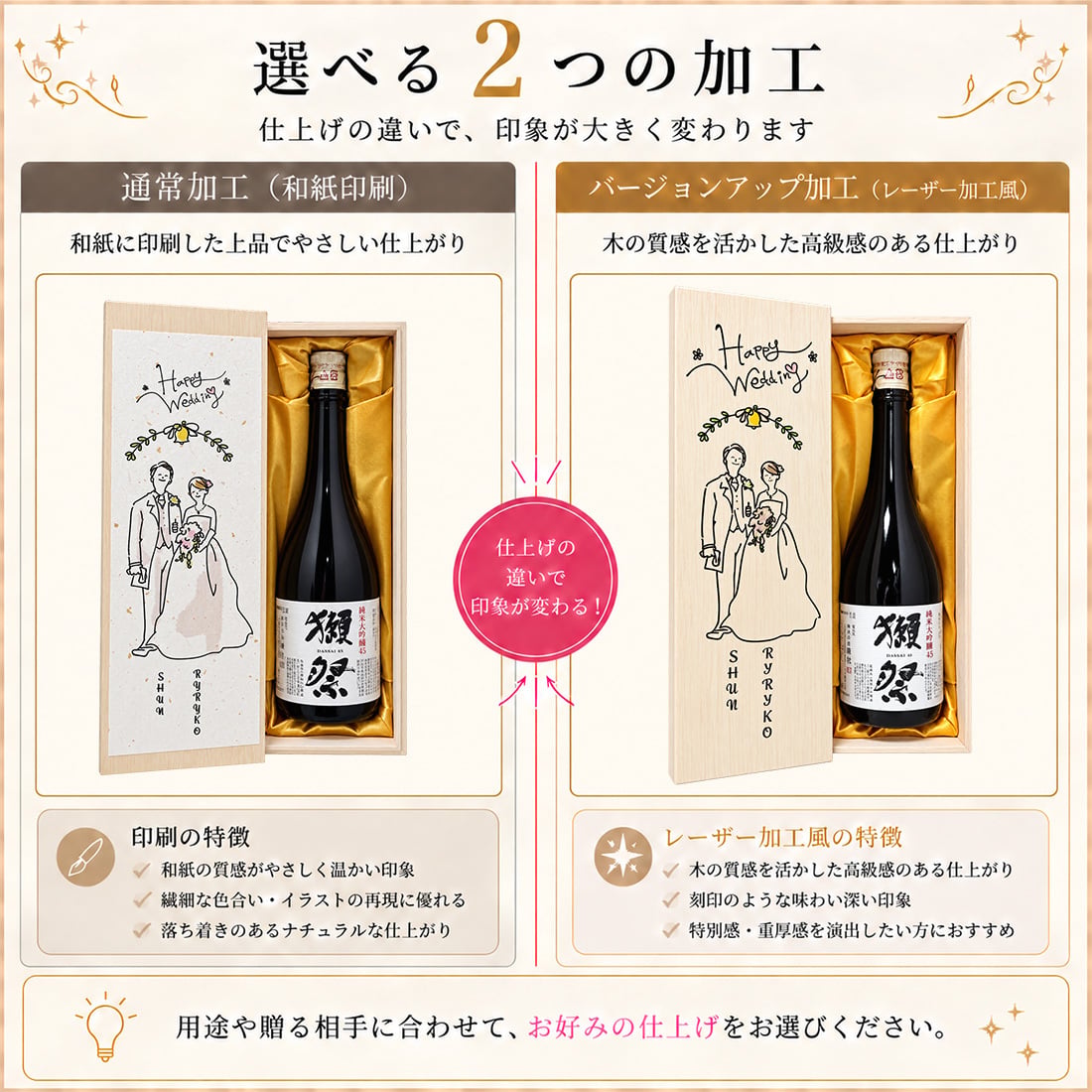 【名入れ】結婚祝い お酒 獺祭 名入れ 高級桐箱 日本酒 45 純米大吟醸 720ml