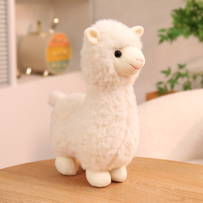 アルパカ ぬいぐるみ リアル 動物 アニマル ふわふわ かわいい 置物 インテリア 子供 おもちゃ ごっこ遊び 誕生日 プレゼント ギフト 癒し