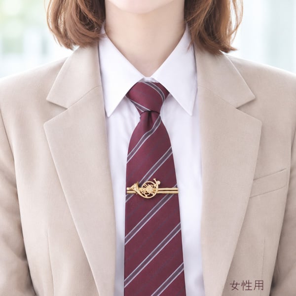 【ホルンネクタイピン☆日本製】スーツの胸元のアクセサリーにラグジュアリー感漂うタイバーを！結婚式/謝恩会/卒業式/入学式/入園式/ユニーク/音符/楽器/メンズ/レディース