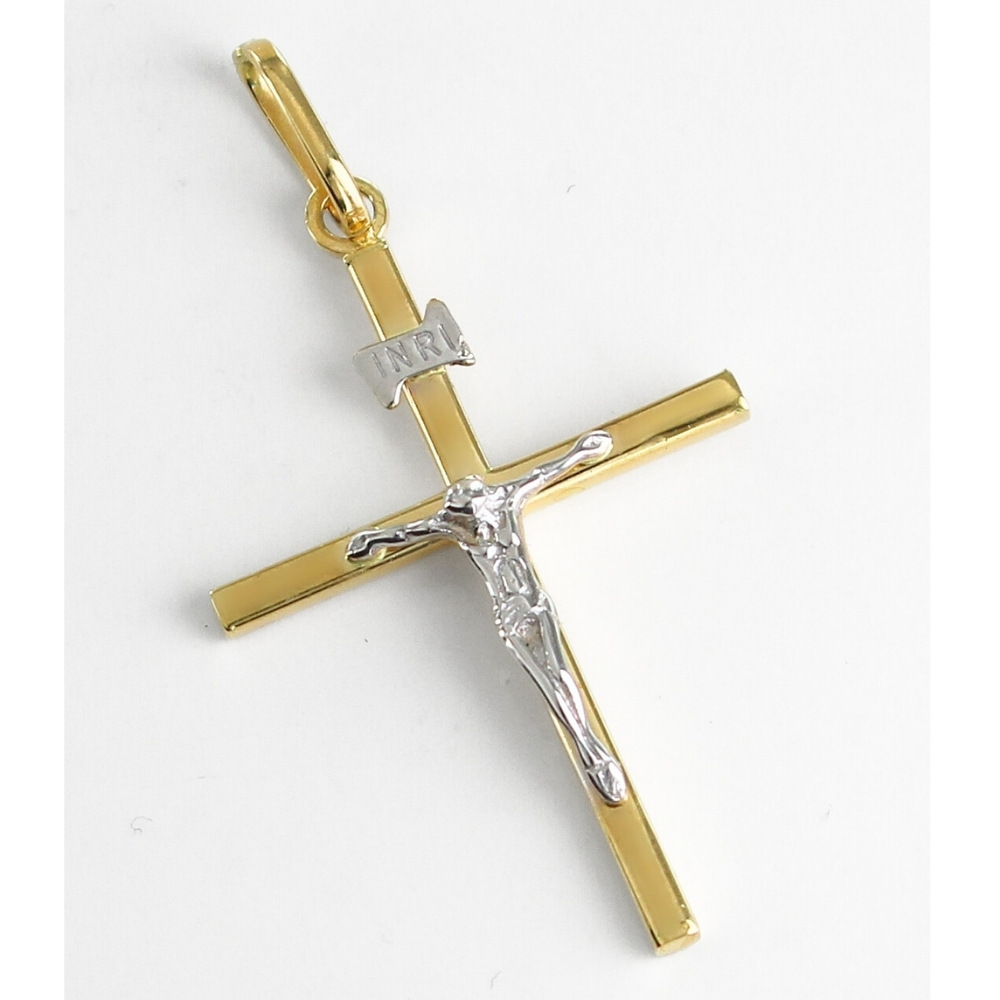 18金 ペンダントトップ ネックレス チャーム K18 18K クロス 十字架 キリスト レディース 母の日 お守りジュエリー ゴールド ツートーン 金 プレゼント ペンダントヘッド トップのみ プレゼント 女性 母 妻 誕生日 婚約 結婚記念日 ギフト 贈り物 ランキング お祝い クリスマスプレゼント