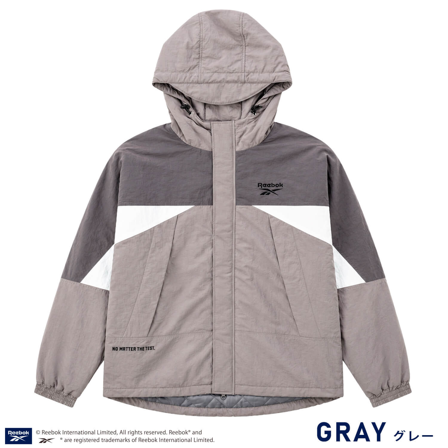 【予約】Reebok リーボック マウンテンパーカー レディース 長袖 アウター ブルゾン スタンド フルジップ フーディ 中綿 キルト 軽量 防風 あたたかい ロゴ 刺繍  ブランド 大きいサイズ ゆったり ユニセックス 春 秋 冬 M L LL 黒 紺 2026fw karlas
