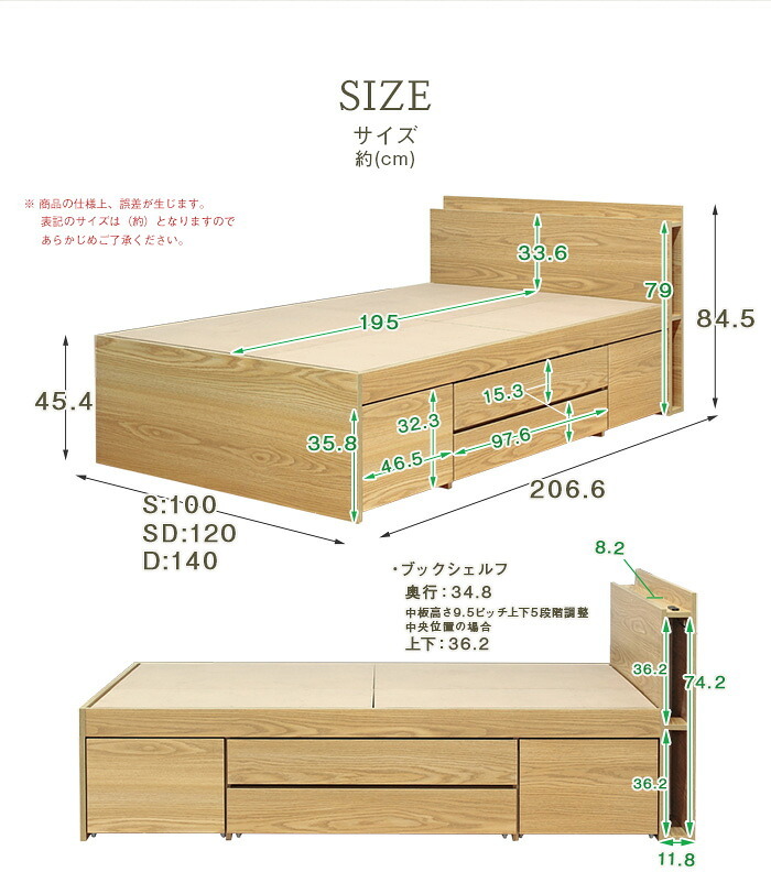 ベッド 寝具 マットレスセット 棚付き 大容量 引き出し収納 薄型マットレス チェスト フレーム 薄型マットレスセット ナチュラル ホワイト 収納付き 引き出し付き コンセント付き 北欧 おしゃれ シングル