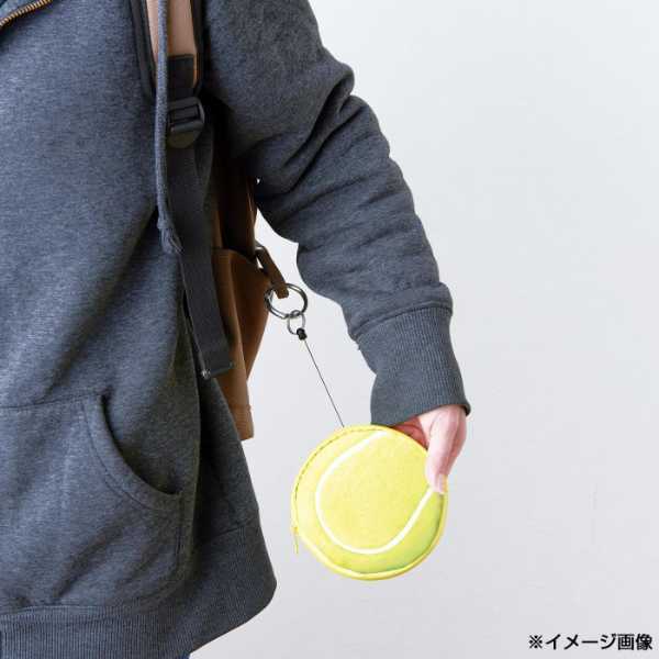 パスポーチ テニスボール リール付き カラビナ付き 定期入れ ICカードケース 小物入れ 鍵入れ スポーツ テニス部 部活 観戦 グッズ かわいい おしゃれ プレゼント ギフト セトクラフト