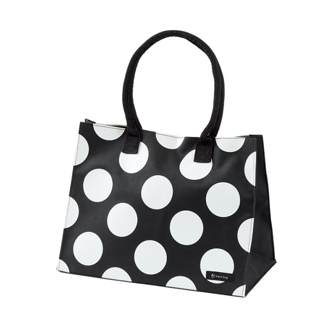 haco bag Mサイズ サイドボタン付き[ハコバッグ トートバッグ マチ広め レディース 通勤 トート 持ち手 長め バッグ 底板付き バック 鞄 かばん ハコバック hacobag カバン 大容量 軽量 軽い 自立 自立する 底板 マチ 広い]