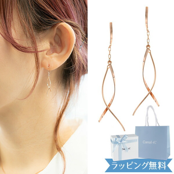 リボン済＆紙袋 4°c ピアス ヨンドシー 正規品 canal4℃ レディース 4度 