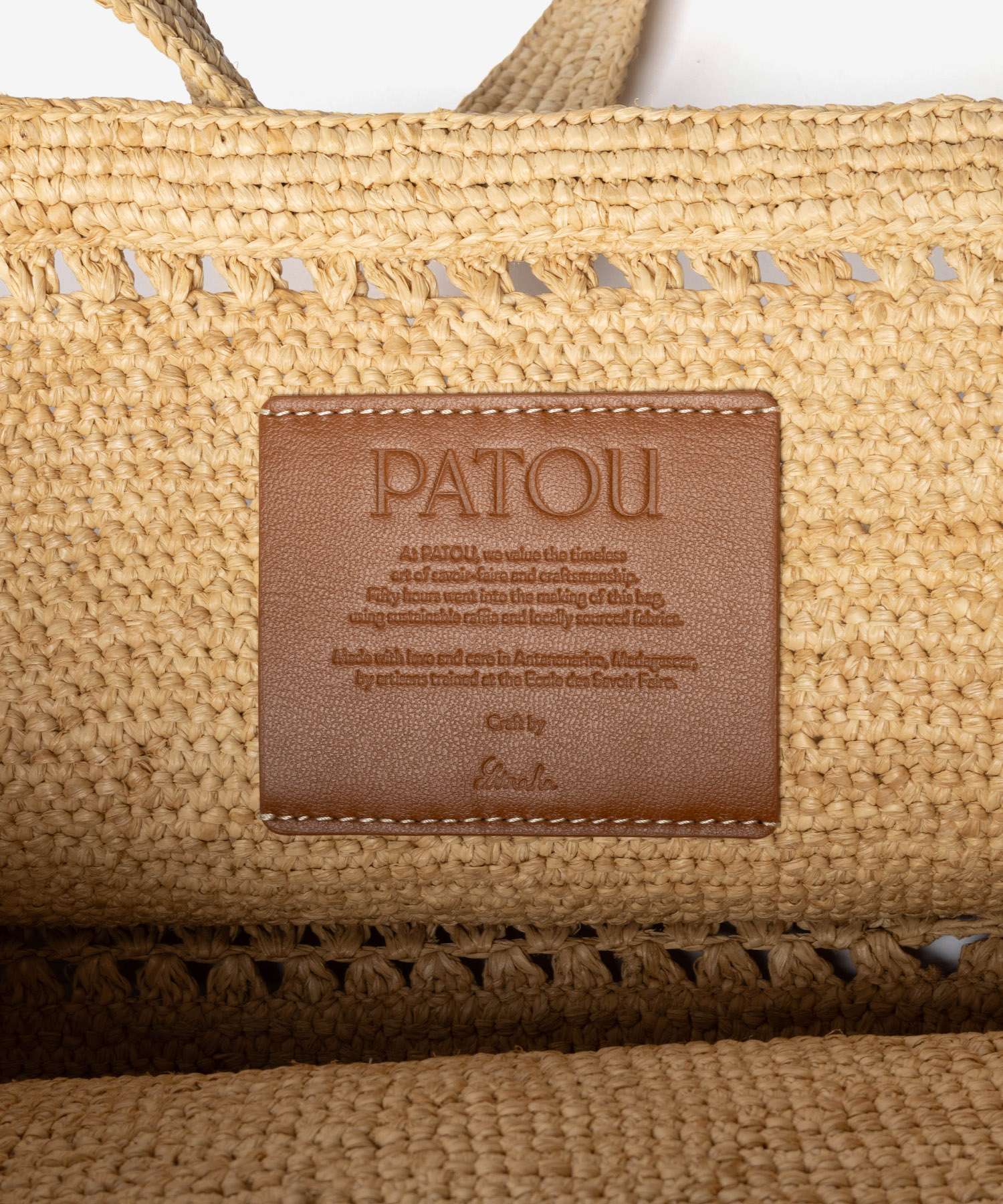 パトゥ PATOU TRAPEZE TOTE BAG GM ラフィア パトゥ ロゴ トラペーズ トート ラージ AC0920215 トートバッグ レディース バッグ
