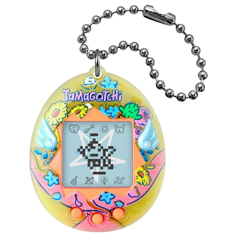 【ラッピング無料】バンダイ Original Tamagotchi Angel Flower Bouquet たまごっち てんしっち 欧米版リバイバル GEN3 ボールチェーン付き ギフト 誕生日 プレゼント 
