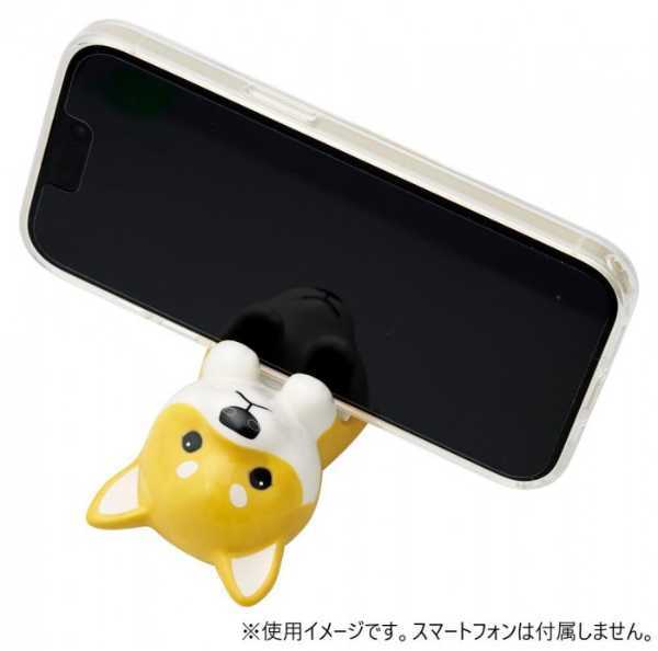 セトクラフト スマホスタンド 豆柴 磁器製 卓上 スマートフォン タブレット スタンド かわいい 柴犬 グッズ インテリア 雑貨 置物 癒し おしゃれ デスク周り オフィス 収納 プレゼント ギフト